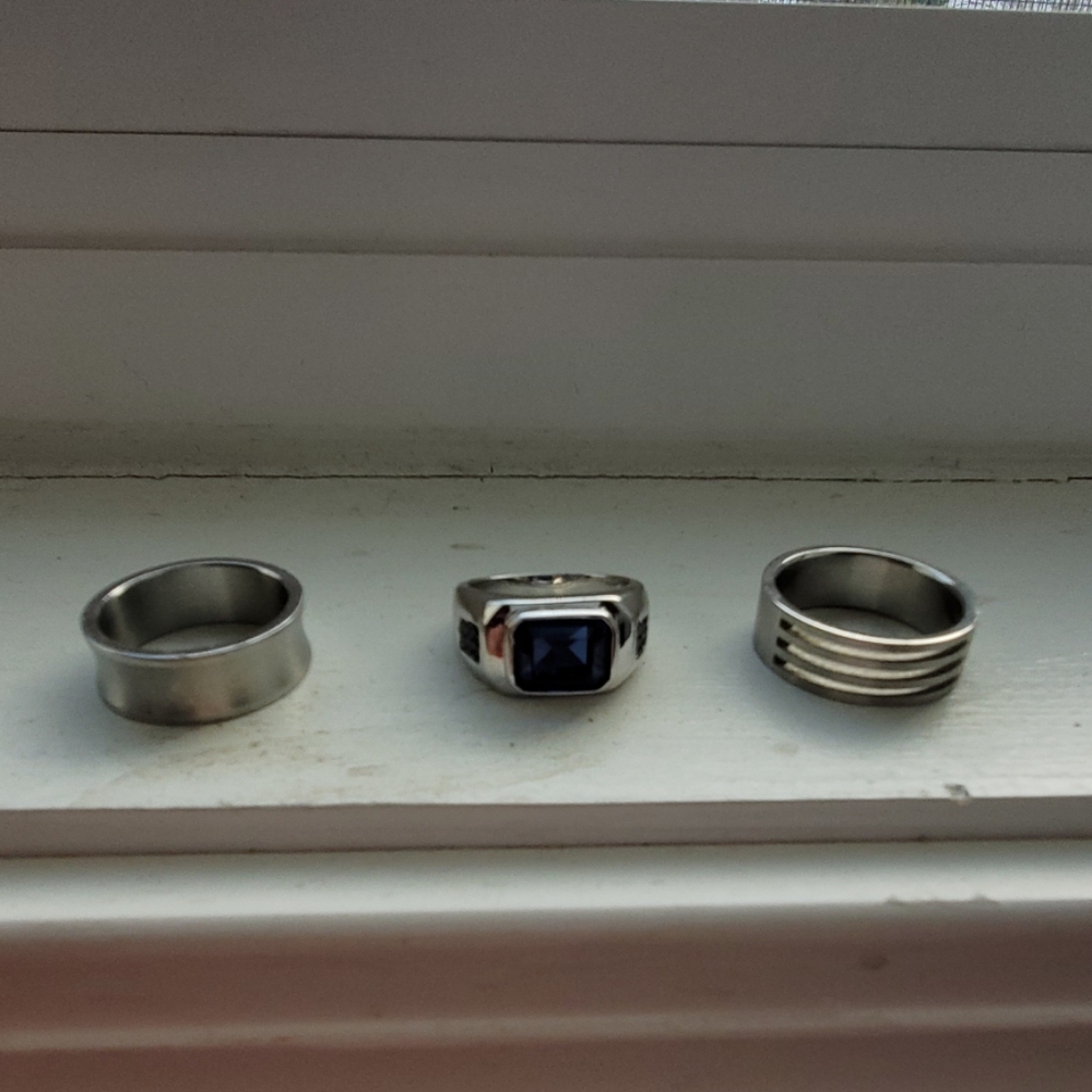 Mens 7.5 stainless rings